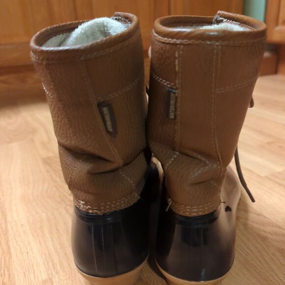 JBU by Jambu Maplewood Duck Boots Womens 8 Brown Waterproof Lace Up Rain Snow - Picture 3 of 7